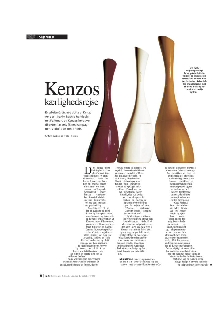 Din Biografi – Kenzos kærlighedsrejse MS Berlingske 2006